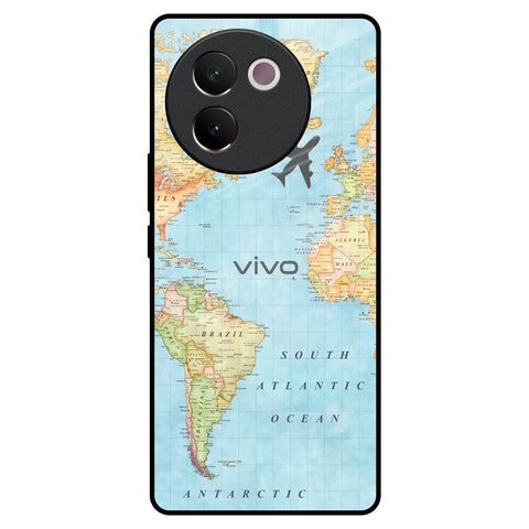 Fly Around The World Vivo V30e Glass Back Cover Online