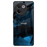 Polygonal Blue Box Vivo V30e Glass Back Cover Online