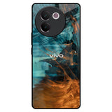 Golden Splash Vivo V30e Glass Back Cover Online