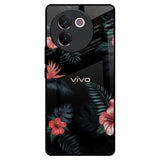 Tropical Art Flower Vivo V30e Glass Back Cover Online