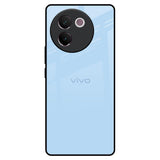 Pastel Sky Blue Vivo V30e Glass Back Cover Online