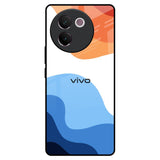 Wavy Color Pattern Vivo V30e Glass Back Cover Online