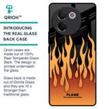 Fire Flame Glass Case for Vivo V30e