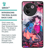 Radha Krishna Art Glass Case for Vivo V30e