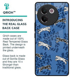 Blue Cheetah Glass Case for Vivo V30e