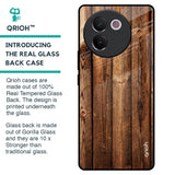 Timber Printed Glass Case for Vivo V30e