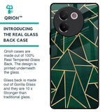 Abstract Green Glass Case For Vivo V30e