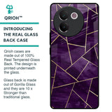 Geometric Purple Glass Case For Vivo V30e