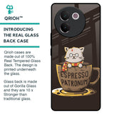 Tea With Kitty Glass Case For Vivo V30e