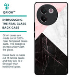 Marble Collage Art Glass Case For Vivo V30e