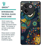 Owl Art Glass Case for Vivo V30e