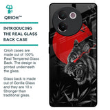 Red Moon Tiger Glass Case for Vivo V30e