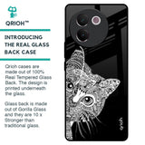 Kitten Mandala Glass Case for Vivo V30e