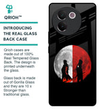 Anime Red Moon Glass Case for Vivo V30e