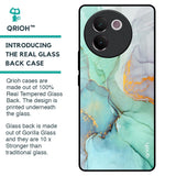 Green Marble Glass Case for Vivo V30e