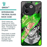 Anime Green Splash Glass Case for Vivo V30e