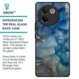 Blue Cool Marble Glass Case for Vivo V30e