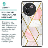 Geometrical Marble Glass Case for Vivo V30e