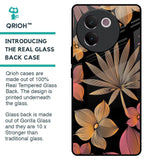 Lines Pattern Flowers Glass Case for Vivo V30e