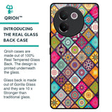 Multicolor Mandala Glass Case for Vivo V30e