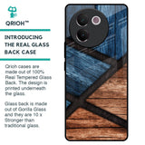 Wooden Tiles Glass Case for Vivo V30e