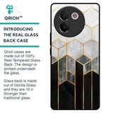 Tricolor Pattern Glass Case for Vivo V30e