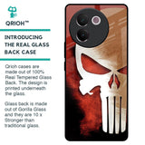 Red Skull Glass Case for Vivo V30e