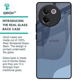 Navy Blue Ombre Glass Case for Vivo V30e