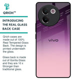 Purple Gradient Glass case for Vivo V30e