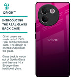 Purple Ombre Pattern Glass Case for Vivo V30e