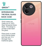 Pastel Pink Gradient Glass Case For Vivo V30e