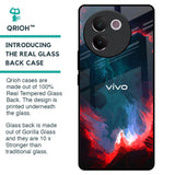 Brush Art Glass Case For Vivo V30e