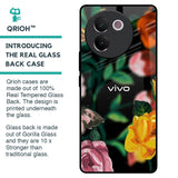 Flowers & Butterfly Glass Case for Vivo V30e