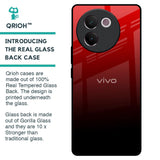 Maroon Faded Glass Case for Vivo V30e