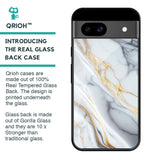 White Grey Marble Glass Case for Google Pixel 8A