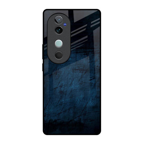 Dark Blue Grunge Vivo V40 5G Glass Back Cover Online