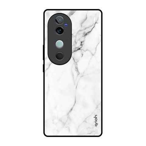 Modern White Marble Vivo V40 5G Glass Back Cover Online