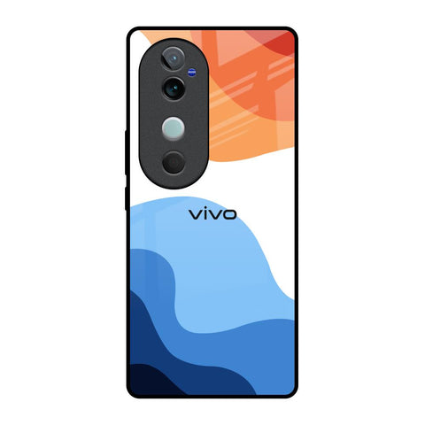 Wavy Color Pattern Vivo V40 5G Glass Back Cover Online