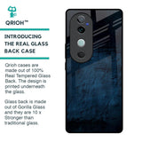 Dark Blue Grunge Glass Case for Vivo V40 5G