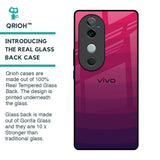 Wavy Pink Pattern Glass Case for Vivo V40 5G