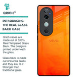 Tangy Orange Glass Case for Vivo V40 5G