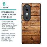 Wooden Planks Glass Case for Vivo V40 5G