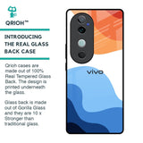 Wavy Color Pattern Glass Case for Vivo V40 5G