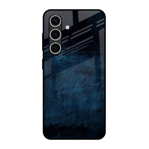 Dark Blue Grunge Samsung Galaxy S24 FE 5G Glass Back Cover Online