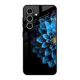 Half Blue Flower Samsung Galaxy S24 FE 5G Glass Back Cover Online