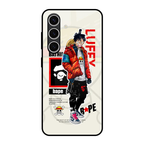 Bape Luffy Samsung Galaxy S24 FE 5G Glass Back Cover Online