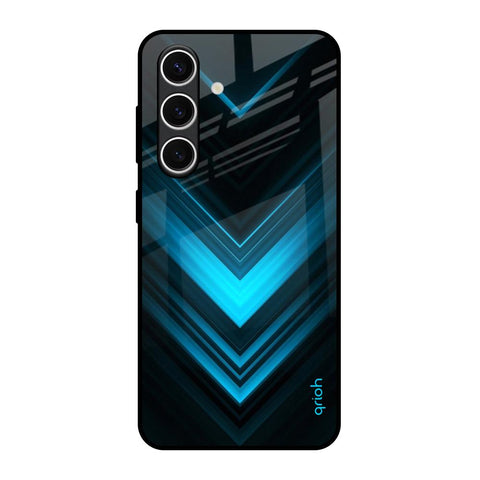 Vertical Blue Arrow Samsung Galaxy S24 FE 5G Glass Back Cover Online