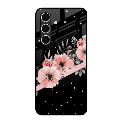 Floral Black Band Samsung Galaxy S24 FE 5G Glass Back Cover Online