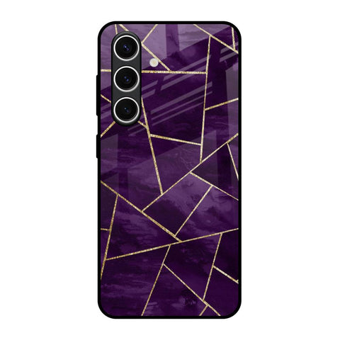 Geometric Purple Samsung Galaxy S24 FE 5G Glass Back Cover Online