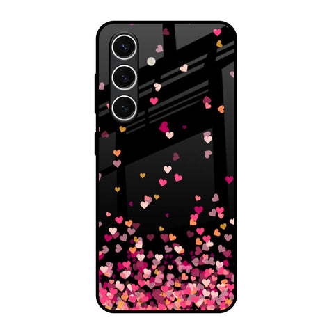 Heart Rain Fall Samsung Galaxy S24 FE 5G Glass Back Cover Online